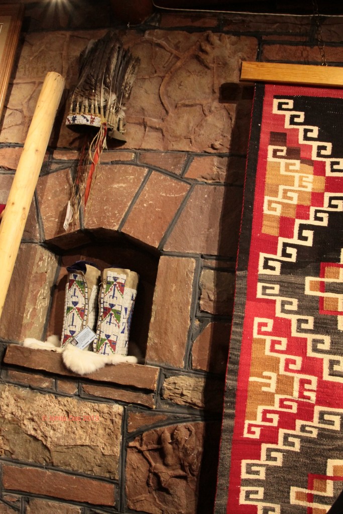 Dinosaurs footprints on the wall