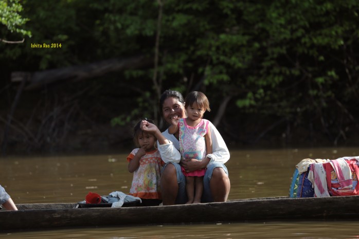 family in canoe